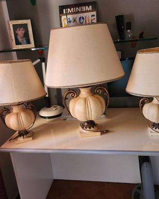 Tris Lampade da Tavolo Classiche Vintage 