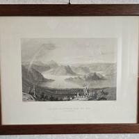 Acquaforte di Charles Mottram 1834 Lago di Lucerna