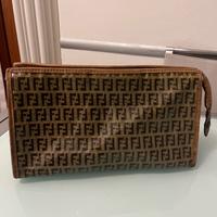 Beauty case Fendi vintage in tessuto vetrificato