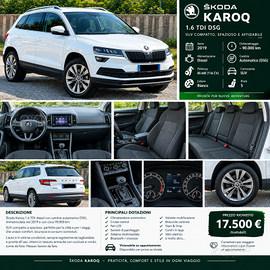 Škoda Karoq 1.6 TDI DSG 2019 – 90.000 km – Bianca