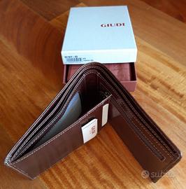 Portafoglio Giudi in vera pelle marrone MAI USATO