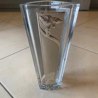 Vaso in cristallo e argento