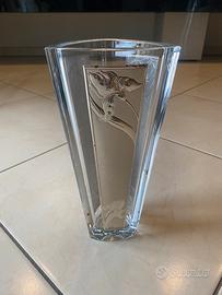 Vaso in cristallo e argento