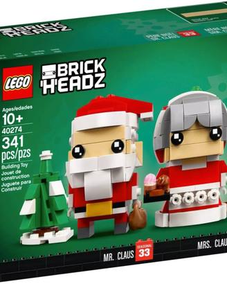 LEGO 40274 Babbo e Mamma Natale Brickheadz Claus