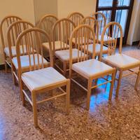 Sedie legno massello -  10 pezzi