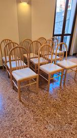 Sedie legno massello -  10 pezzi