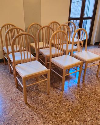 Sedie legno massello -  10 pezzi