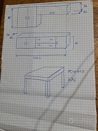 Base e pensile salotto
