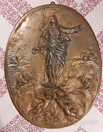 Bassorilievo in bronzo fine 800