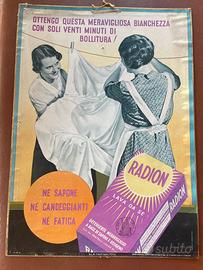 Locandina pubbl. originale Radion 1934 cart. Vetr