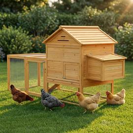 Pollaio in legno da giardino per galline ovaiole
