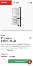 Frigorifero incasso SMEG nuovo, ancora imballato