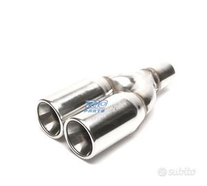 TERMINALE SCARICO DOPPIO TONDO GRANDE IN ACCIAIO I