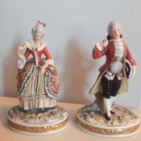 Coppia di figure in ceramica Capodimonte