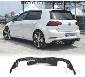 DIFFUSORE VOLKSWAGEN VW GOLF 7.5 17-20 LOOK R NERO
