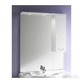 Specchiera jess in legno bianco lucido