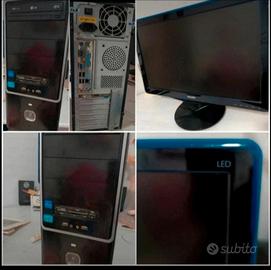 PC  fisso assemblato e monitor grande Philips 