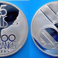 FRANCIA 100 FRANCHI ARGENTO TUNNEL INGHILTERRA MAN