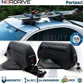 Portasci Magnetico PER MAZDA 3 Sci o 2 SnowBoard