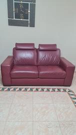 divano biposto in pelle