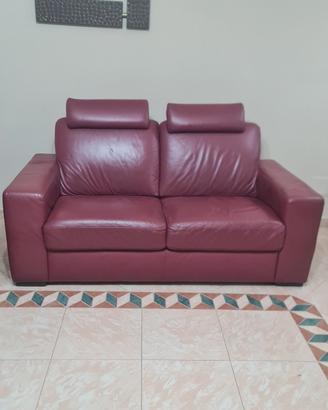divano biposto in pelle