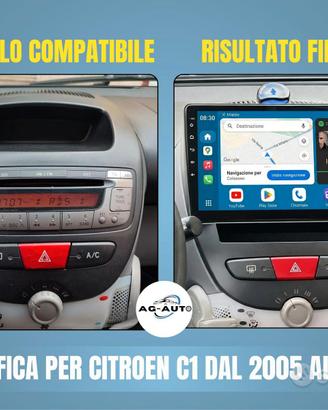 Citroen c1 KIT COMPLETO Autoradio Android 10 pol.