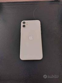 iPhone 11 bianco 128 GB usato + cover
