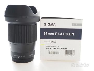 SIGMA 16MM F 1,4 DC DN X FUJI X