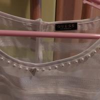 Abito bambina bianco con trasparenze 