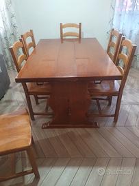 TAVOLO FRATINO 140X90 CON 2 PROLUNGHE DA 37 CM PIU