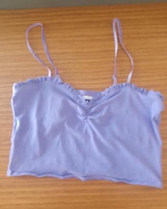 Top corto lilla con spalline sottili  Taglia L