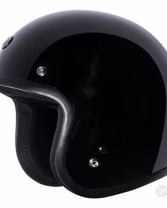 CASCO JET RETRO' CLASSIC TORC T50C NERO LUCIDO OMO