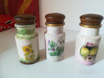 Porta spezie decorate con decoupage