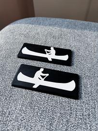 Coppia targhette canoa fiat panda 141 sisley 4x4