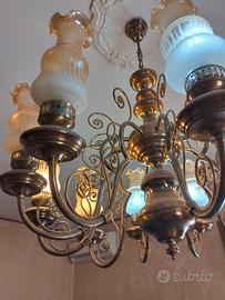 lampadario stile barocco Luigi XV anni 70 