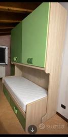 letto singolo a ponte
