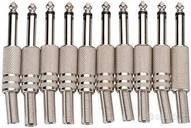 connettore audio mono 6.35mm metallico