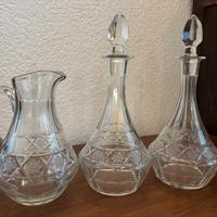 Set bicchieri e bottiglie cristallo decoro stella