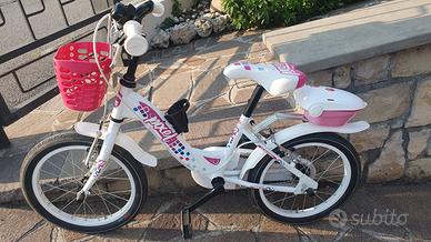 bicicletta bambina 16" con rotelle 