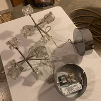 Coppia di lampadari Ikea Isåsa in vetro e metallo