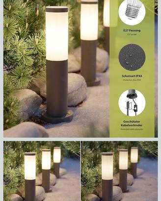Set 3 Paletti luminosi da giardino LED IP44 – NUOV