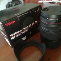 Obiettivo sigma 18-200 f3.5-6.2 ii dc os