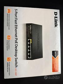 Switch a 5 porte PoE Fast Ethernet DES-1005P