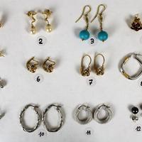 Orecchini " Vintage " in oro 750 e pietre varie