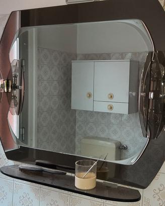 specchiera bagno rettangolare + lampadario