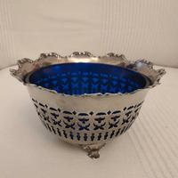 Grande zuccheriera inglese argentata in EPNS