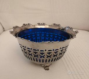 Grande zuccheriera inglese argentata in EPNS