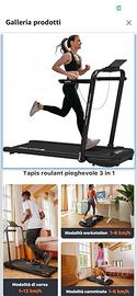 Tapis roulant  pieghevole