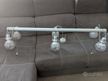 Lampadario tecnico 6 punti luce regolabile