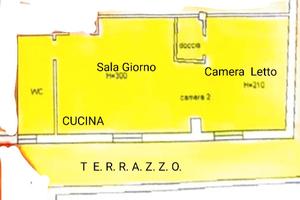 Appartamento biambiente 50mq., adiacente Eurospin